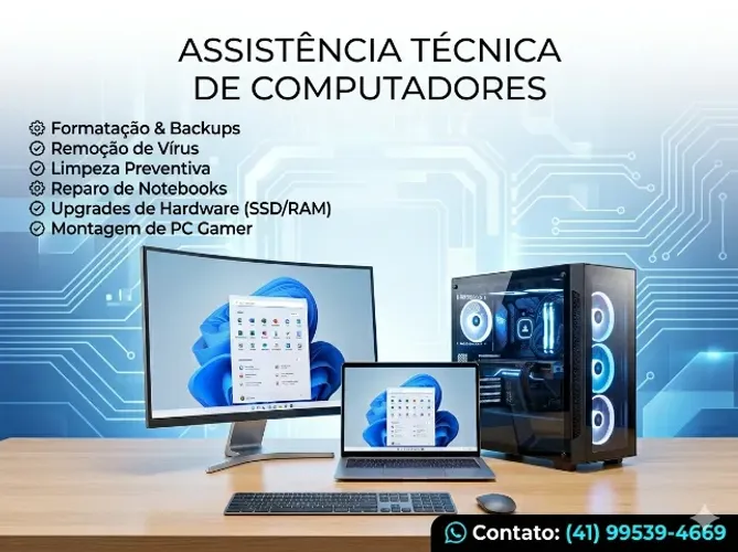 Manutenção de Computador e Notebook - Formatação e Conserto