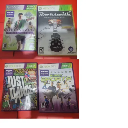 Lote Jogos Xbox 360 Kinect + Rocksmith