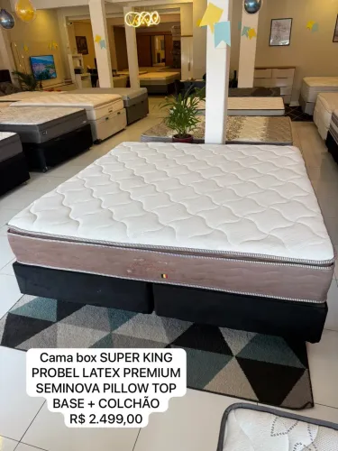Colchão KING PROBEL LÁTEX PILLOW TOP SEMINOVO 