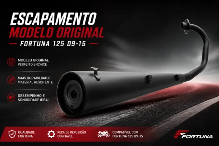 Escapamento Modelo Original - Fortuna 125 09-15