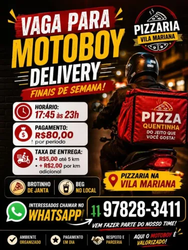 Motoboy e Motogirl para Delivery FDS