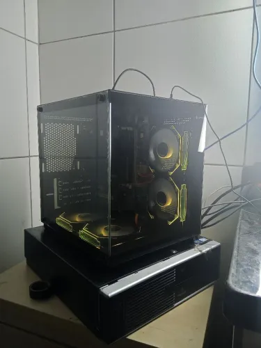 CPU GAMER GABINETE AQUÁRIO COM 4 FANS