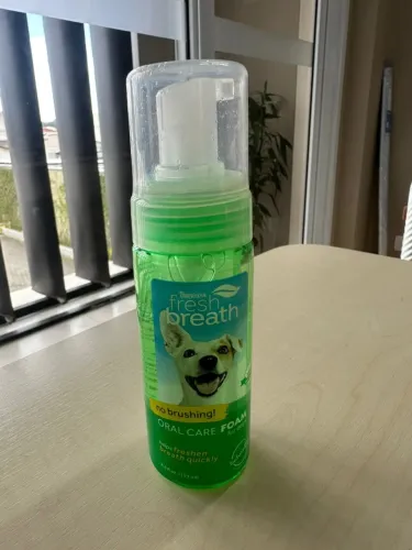 Tropiclean Fresh Breath Spray Espuma Removedor Tártaro sem enxague para cachorro 133ML