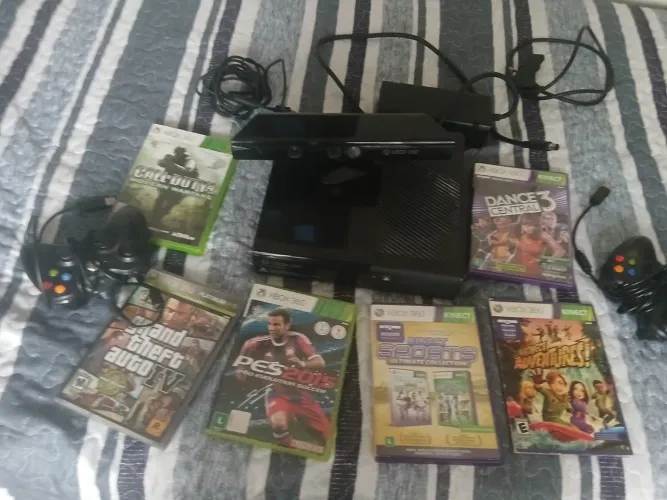 XBOX 360 COM KINECT E JOGOS