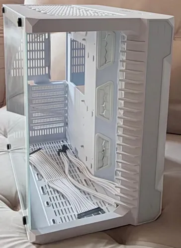Gabinete gamer rise mode galaxy branco