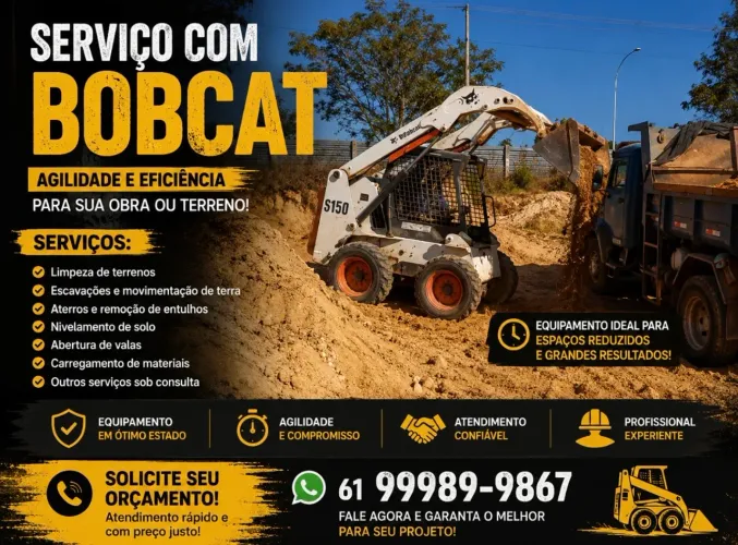 Aluguel de Bobcat com Operador em Brasília e Região