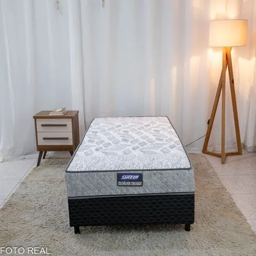 Cama Box Conjugado Solteiro Supreme Natural D28