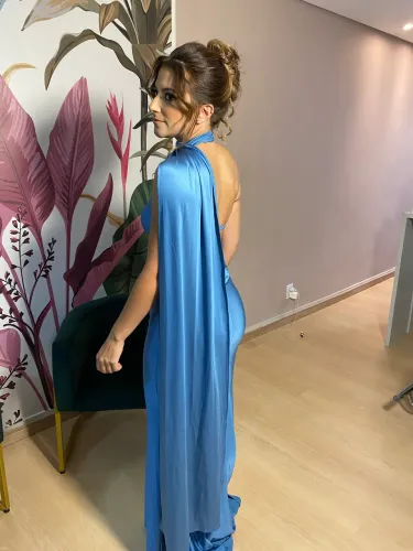 VESTIDO MADRINHA AZUL
