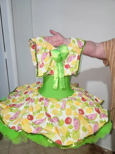 Tutu Bandeja Ballet Verde Roupa Infantil 