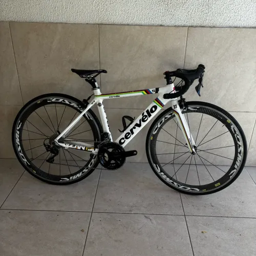 Bicicleta Speed Cervélo S3 Carbono - Tamanho 47 - Shimano 105 / Rodas Mavic Cosmic