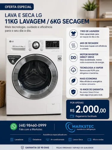 Maquina Lava e Seca LG 11/6kg com Garantia