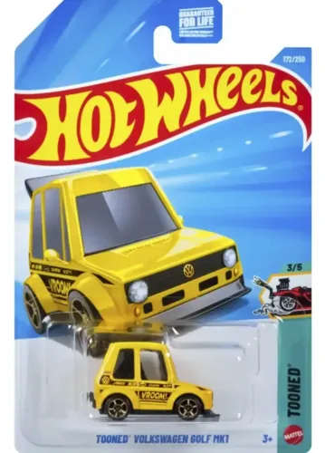 Golf MK1 Tooned Amarelo Hot Wheels