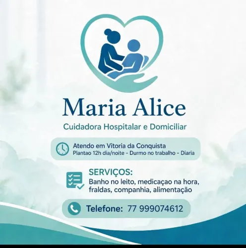 Cuidadora hospitalar e domiciliar