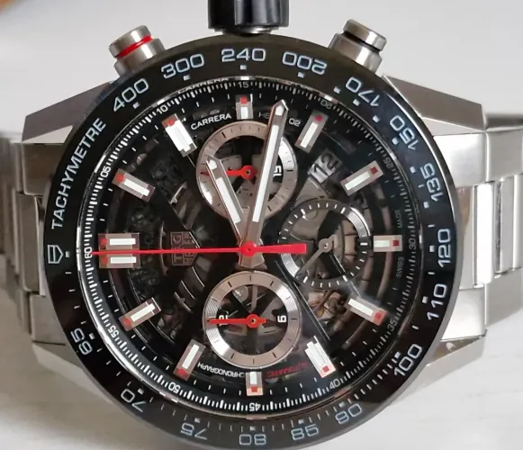 Relógio Tag Heuer Grand Carrera skeleton. Calibre 02. Automático. 