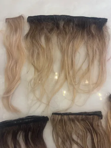 Cabelo megahair loiro 28 cm