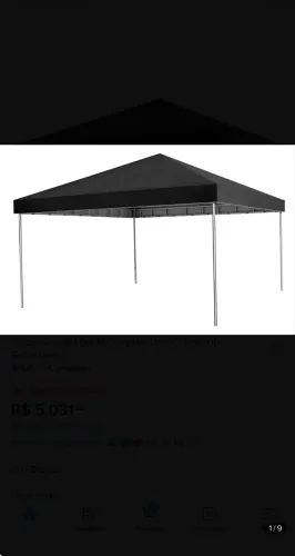 Tenda pirâmide nova sem uso 6x5M