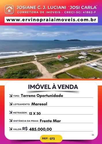 Lote para Venda em São Francisco do Sul, praia do Ervino