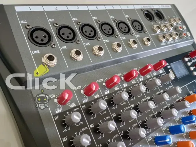 (Novo) Mesa de Som 6 Canais - Entregamos e Ac. Cartões