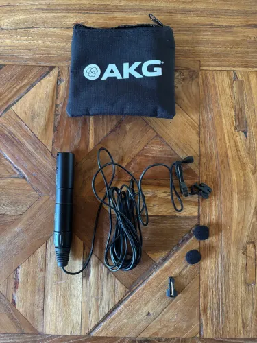 Micro profissional de lapela condensador AKG 417 PP perfeito estado com estojo