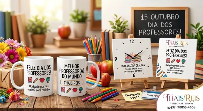Canecas e Relógios personalizados