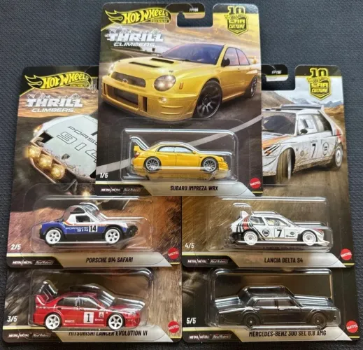 Kit 5 Hotwheels premuim trhill Climbers