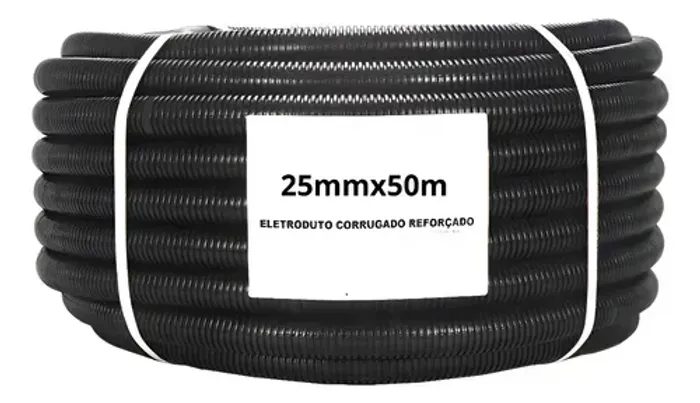 ELETRODUTO CORRUG PRETO 25MMX50M RL TOPFLEX