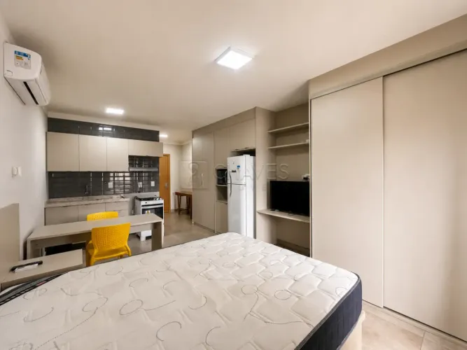 Flat mobiliado de 35 m² para alugar no Edifício Infinity Residencial, Zona Sul de Ribeirão