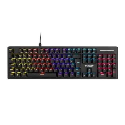 Teclado Mecanico TGT Sherman V3, Rainbow, ABNT2, Switch Huano Azul, Preto