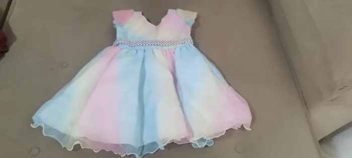 Vestido Infantil colorido luxo