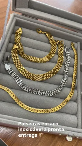 Pulseiras em aço inoxidável