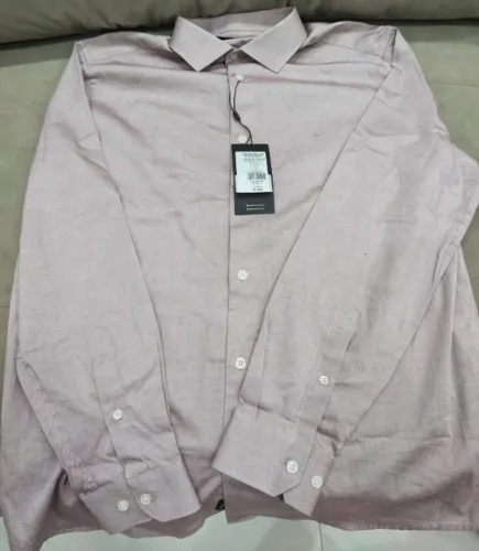 Camisa Reg Tric Pinpoint Out - Tam G Cor bordeaux (Novo com etiqueta nunca usado)