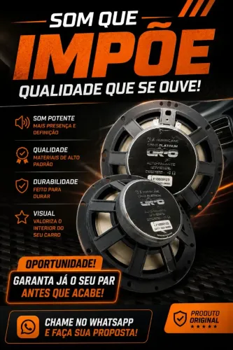 PAR DE ALTO-FALANTES HURRICANE PLATINUM