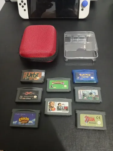 Jogos + Case + Protetor Acrílico GameBoy Advanced Sp
