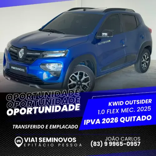 Renault Kwid Outsider 1.0 Flex 12V 5P Mec. 2025