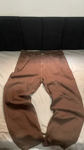 Calça jeans baggy marrom Renner
