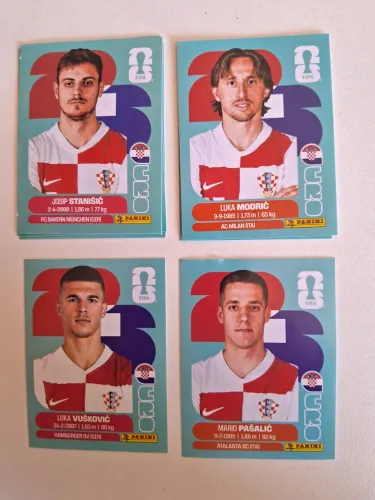 Figurinhas Copa  do Mundo FIFA 2026 - Seleção da Croácia 