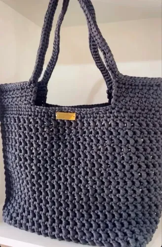 Bolsa de praia em crochê