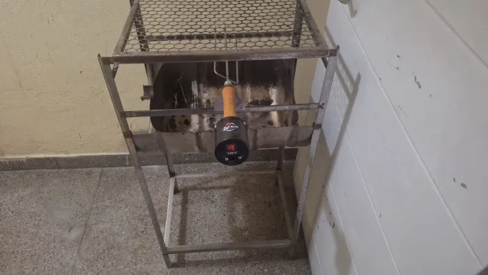 Churrasqueira inox de barril