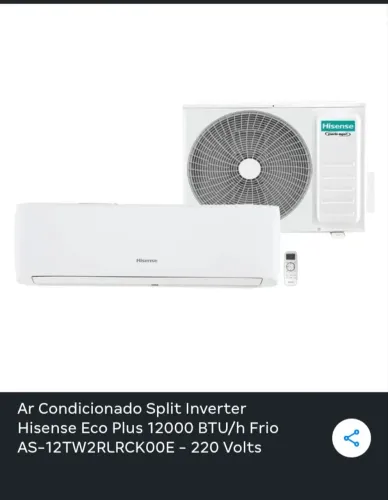 Ar Condicionado Split Inverter Hisense Eco Plus 12000 BTU/h