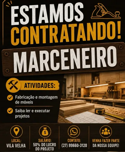 CONTRATA-SE MARCENEIRO
