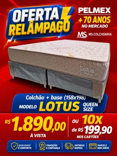 Cama Queen size PELMEX completa entrega grátis hoje