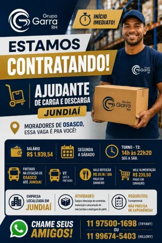 AJUDANTE DE CARGA E DESCARGA