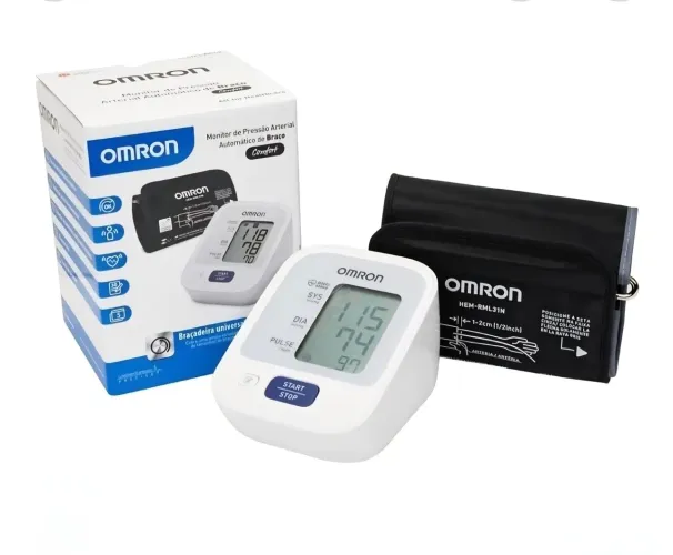Monitor de Pressão Arterial de Braço Omron Control+ HEM-7122.