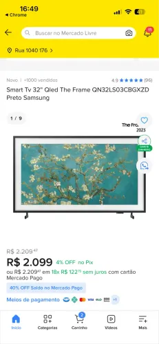 VENDO SAMSUNG THE FRAME 32?