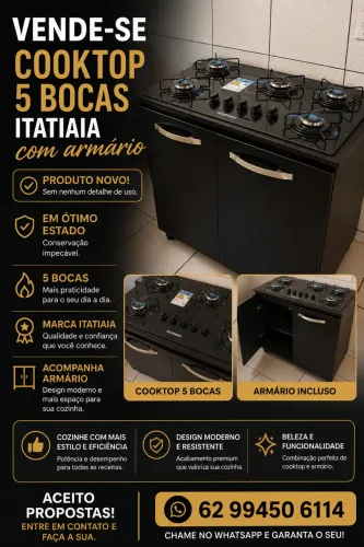 Cooktop Itatiaia 5 bocas NOVO