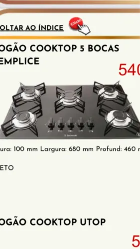 fogão Cooktop catalão