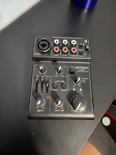 Agm03 - console de mistura de som misturador de áudio digital mini
