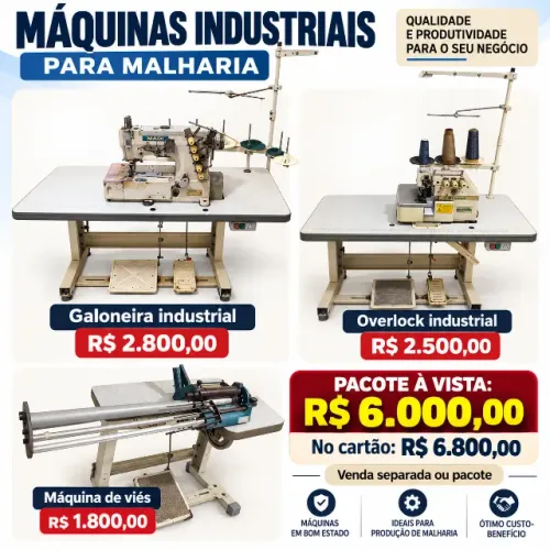 Máquinas de costura industriais usadas