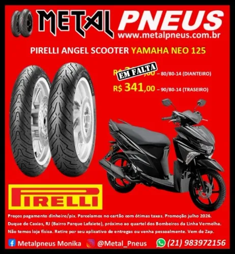 Pneu Moto Pirelli Yamaha Neo 125 - Novos Com Garantia