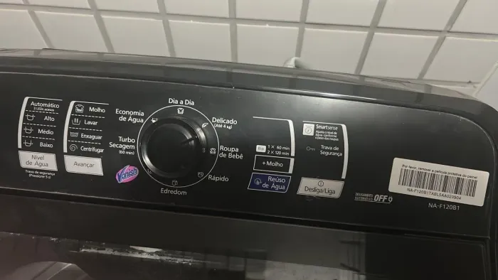 Maquina de lavar Panasonic 12 kg - NA-F120B1 Titânio (110 V)
